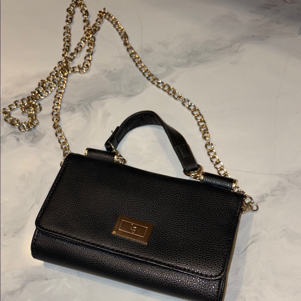 LG Black Crossbody Bag with Gold Chain
